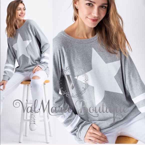 ValMarie Tops - STAR GAZER star logo pull over top
